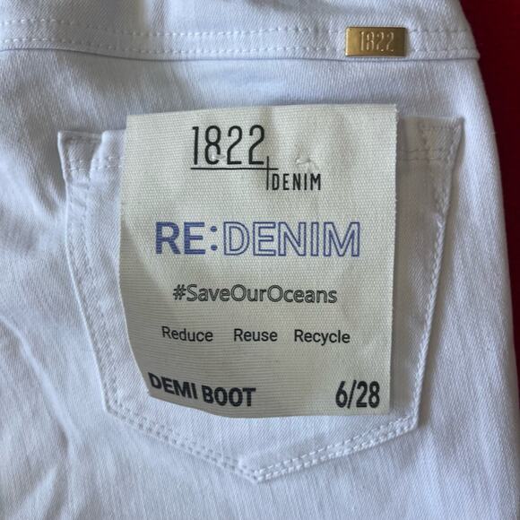 1822 Denim Demi Bellyband Maternity White Jeans Size 6h - Picture 7 of 7